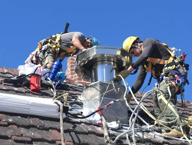 Protective chimney cap installed by Lincoln Chimney Sweep in Lincoln, RI
