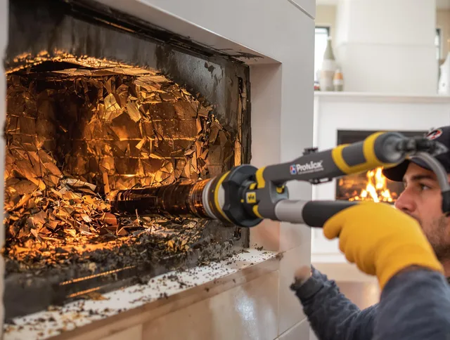 Professional chimney cleaning by Lincoln Chimney Sweep in Lincoln, RI