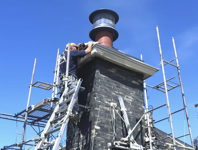 Sturdy chimney crown finished by Lincoln Chimney Sweep in Lincoln, RI