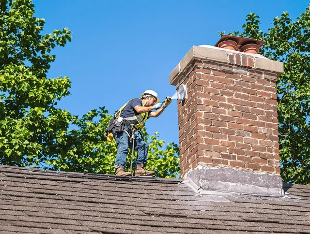 Lincoln Chimney Sweep performing an inspection with advanced tools in Lincoln, RI
