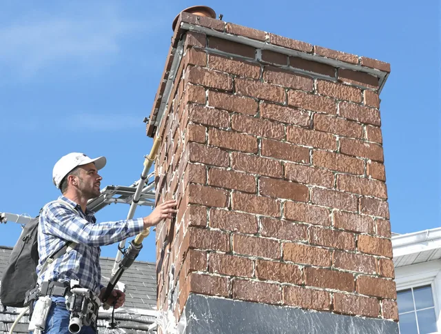 Brickwork for a chimney rebuild by Lincoln Chimney Sweep in Lincoln, RI