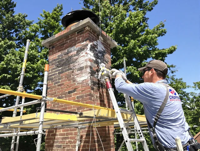Structural chimney repair by Lincoln Chimney Sweep in Lincoln, RI