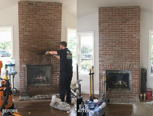 Finished chimney sweeping service by Lincoln Chimney Sweep in Lincoln, RI