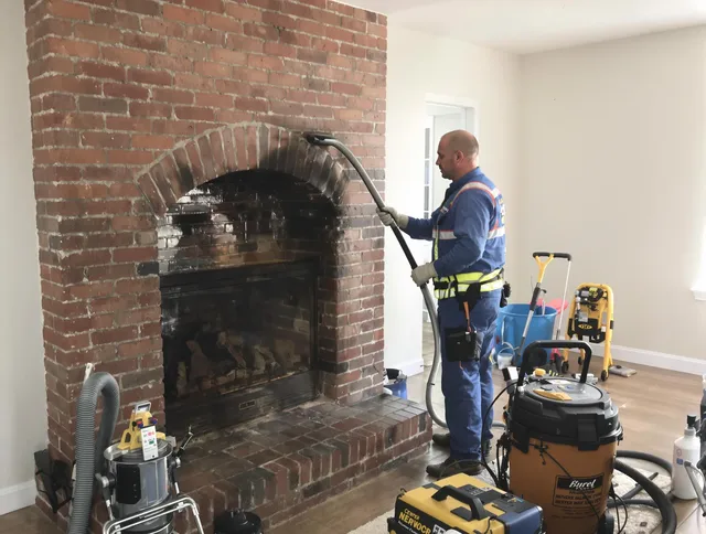 Lincoln Chimney Sweep expert performing detailed chimney sweep in Lincoln, RI