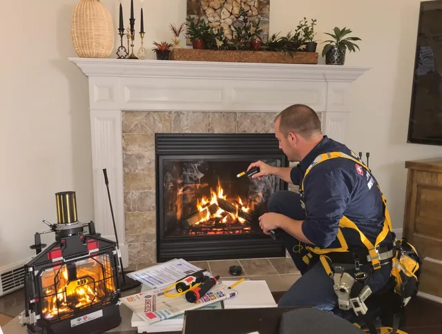 Safety-focused fireplace inspection by Lincoln Chimney Sweep in Lincoln, RI